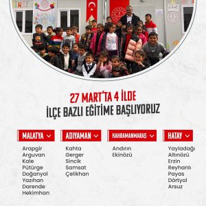 Milli Eğitim Bakanı Mahmut Özer, “27 Mart Pazartesi günü afet