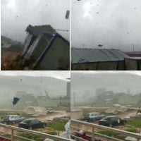 Kahramanmaraş Pazarcık’ta fırtına çatıları uçurdu: 4 yaralı