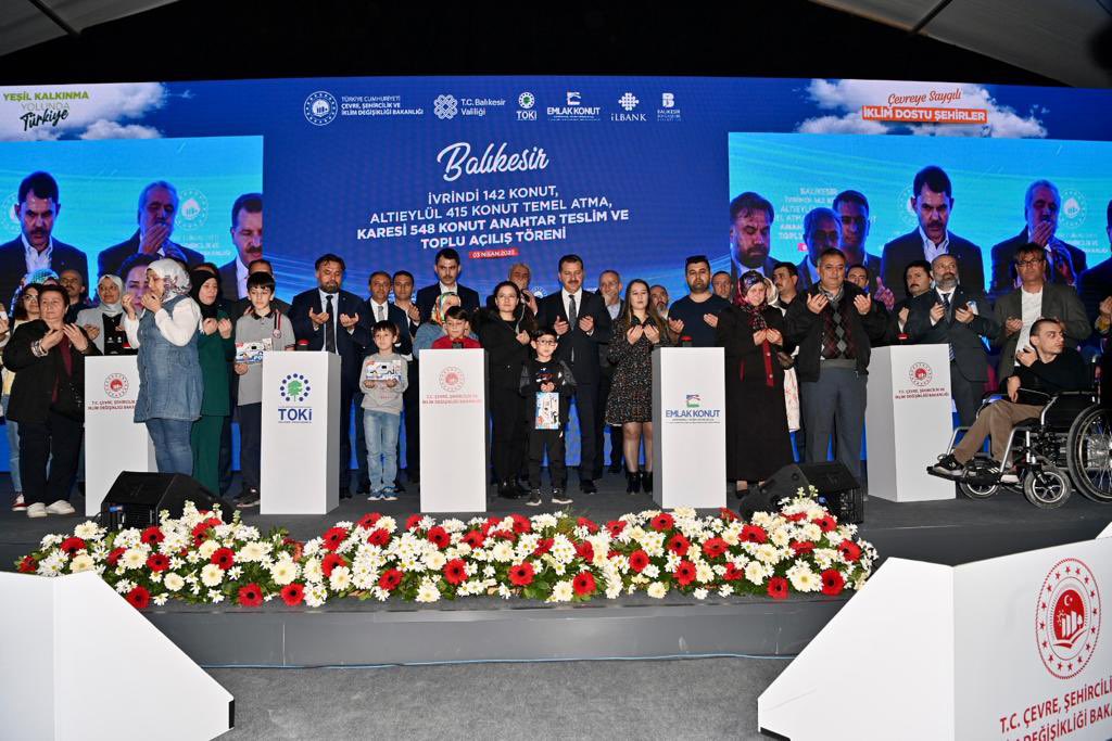 Çevre, Şehircilik ve İklim Değişikliği Bakanı Murat Kurum, Balıkesir’de Toplu