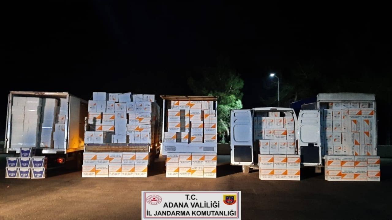 ADANA'DA 12 MİLYON 250 BİN MAKARON ELE GEÇİRİLDİ.