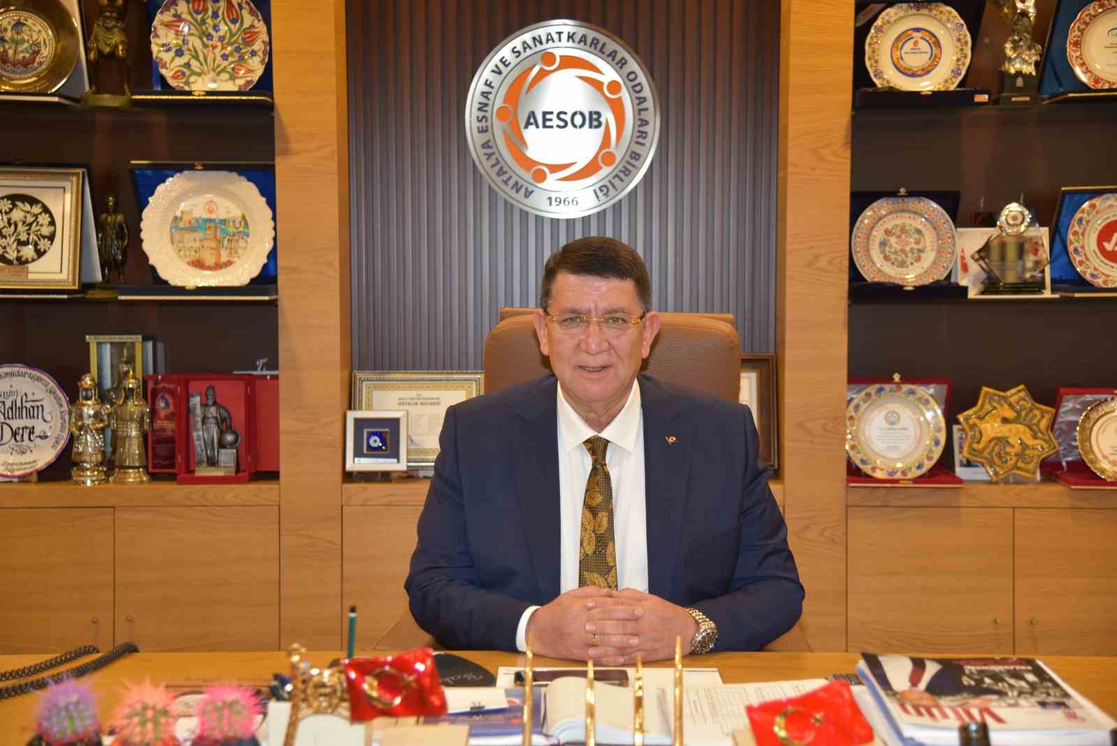 ANTALYA ESNAF VE SANATKARLAR ODALARI BİRLİĞİ (AESOB) BAŞKANI ADLIHAN DERE,