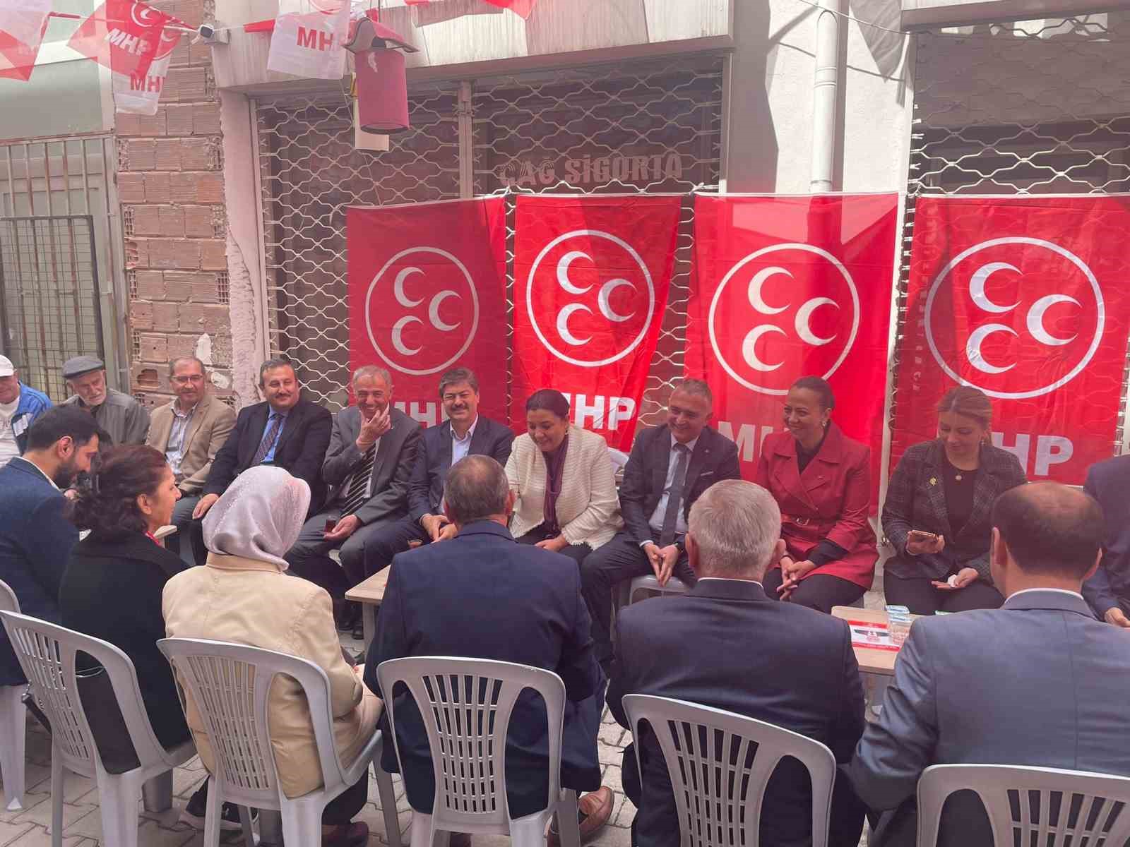 AK PARTİ TEŞKİLATI CUMHUR İTTİFAKI ORTAĞI MHP SEÇİM BÜROSUNU ZİYARET