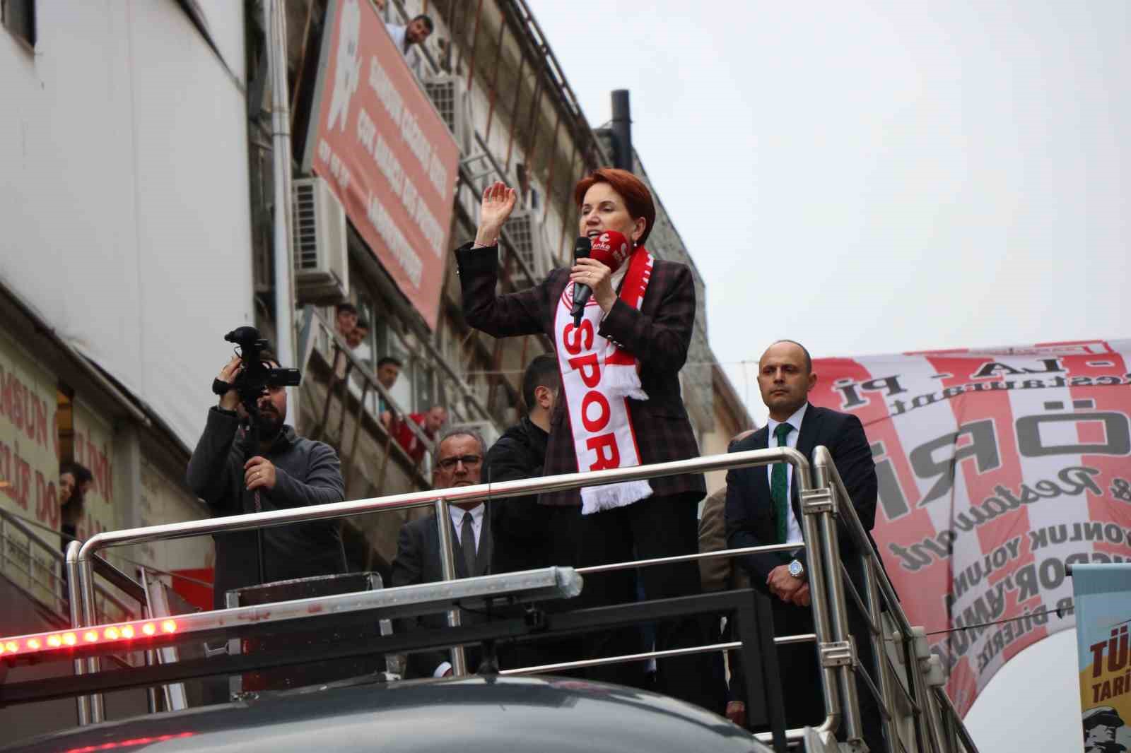 MERAL AKŞENER, SEÇİM ÇALIŞMALARI KAPSAMINDA GELDİĞİ SAMSUN’DA GAZİ CADDESİ SİTE