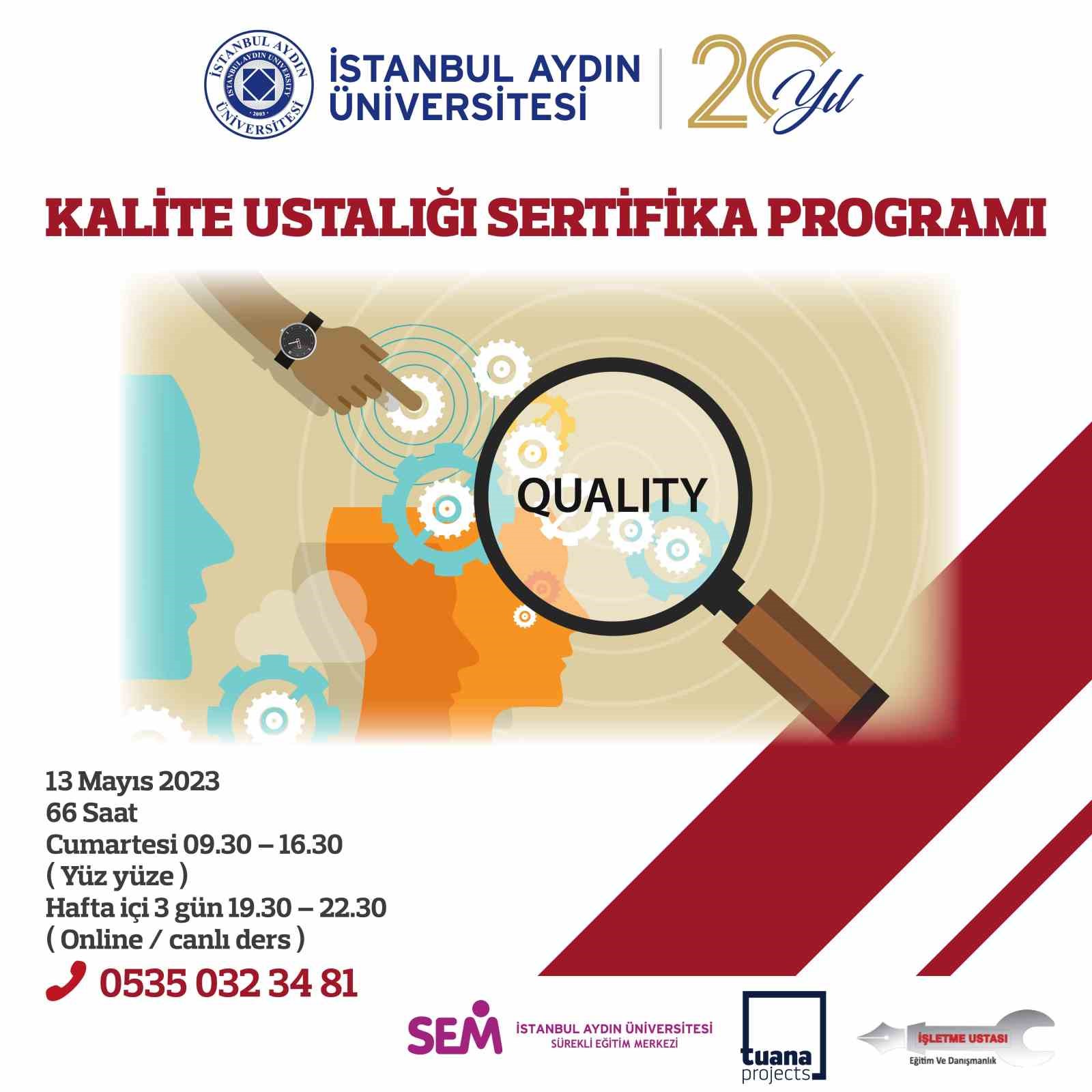 AYDIN ÜNİVERSİTESİ KALİTE YÖNETİCİLERİNİ YETİŞTİRİYOR