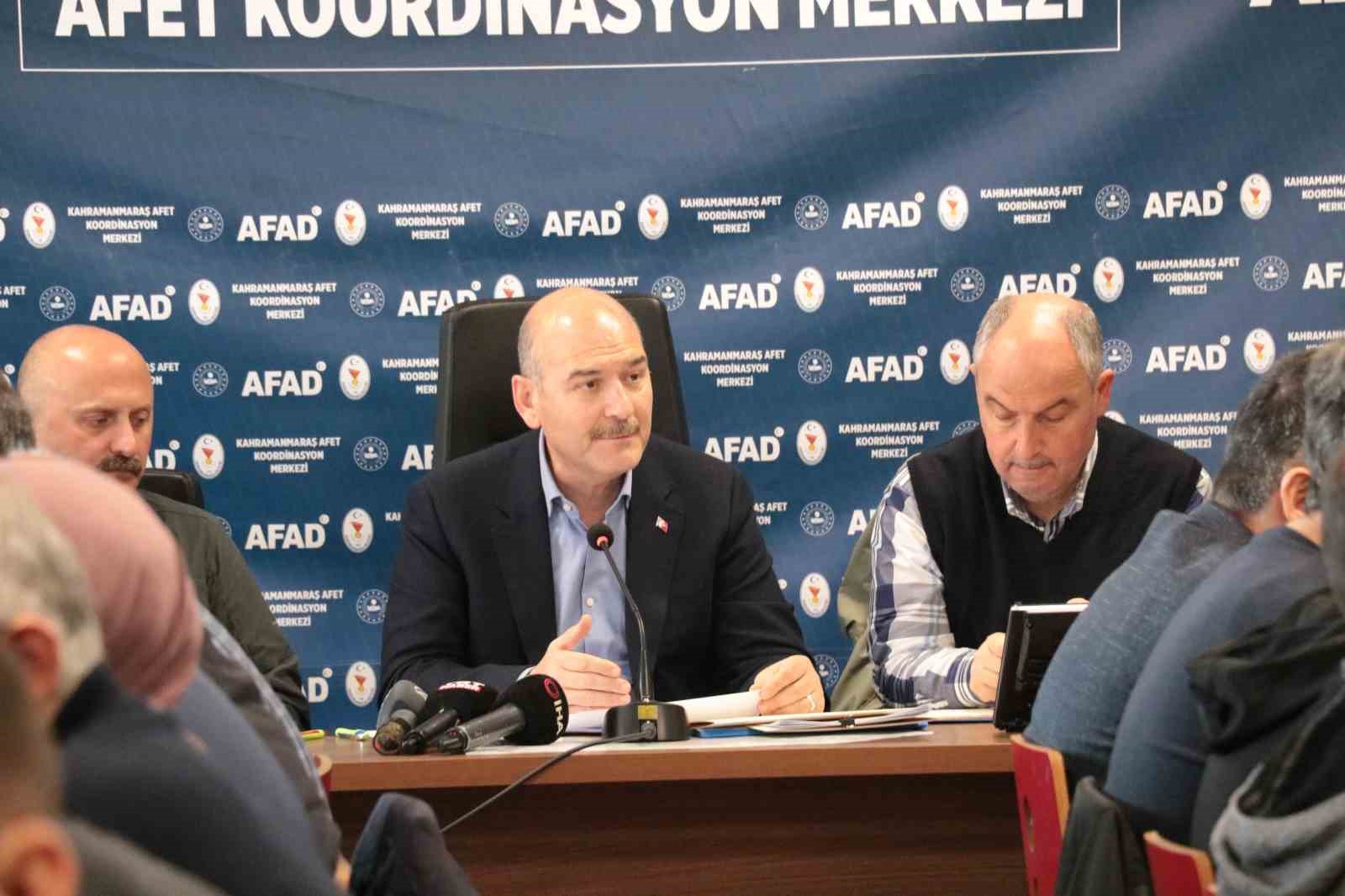 İÇ İŞLERİ BAKANI SÜLEYMAN SOYLU, "DEPREMİN İLK GÜNÜNDE YAPILAN TESPİTLER