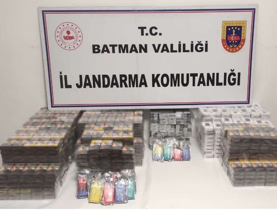 BATMAN'DA JANDARMA EKİPLERİNCE KAÇAKÇILIK İLE MÜCADELE DAHİLİNDE SON BİR AYDA