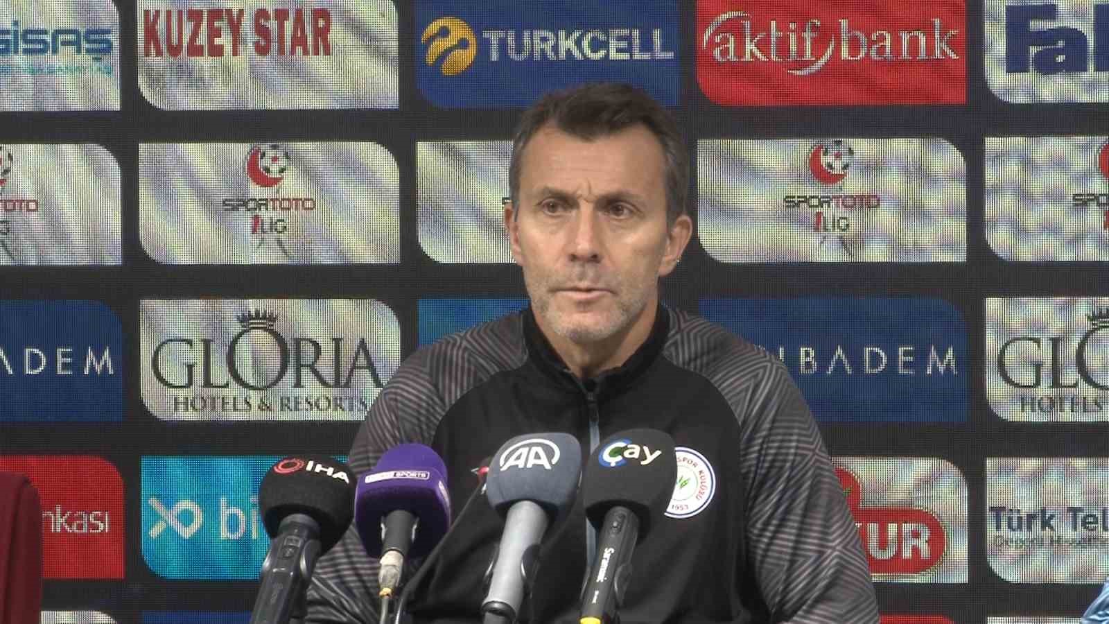 ÇAYKUR RİZESPOR TEKNİK DİREKTÖRÜ BÜLENT KORKMAZ, SAKARYASPOR MAÇININ ARDINDAN YAPTIĞI