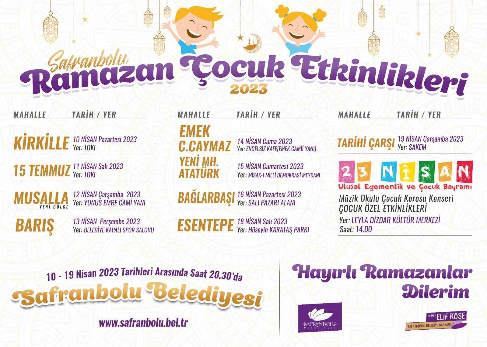 SAFRANBOLU BELEDİYESİ, RAMAZAN AYININ SON 10 GÜNÜNDE HER AKŞAM FARKLI