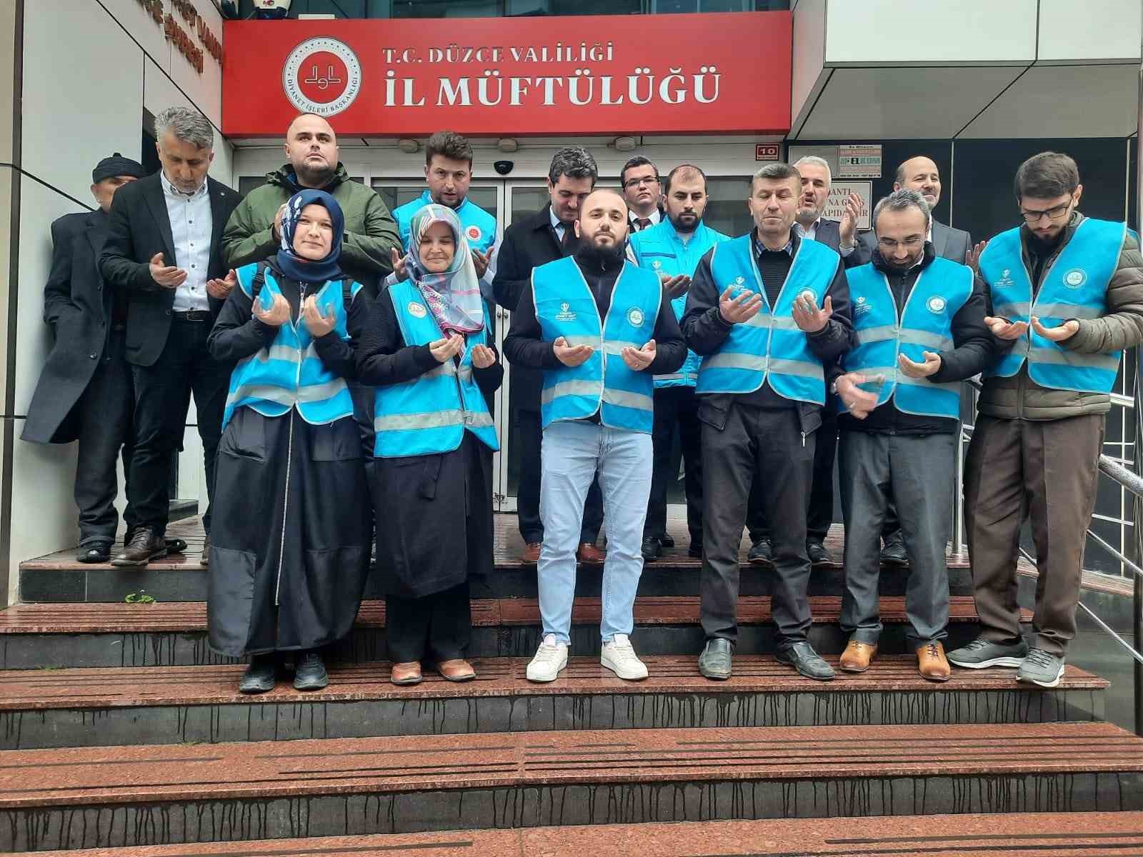 KAHRAMANMARAŞ MERKEZLİ MEYDANA GELEN DEPREMLERDE BÖLGEDE BULUNAN DEPREMZEDELERE MANEVİ DESTEK