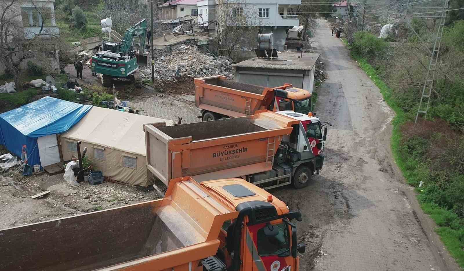 SAMSUN BÜYÜKŞEHİR BELEDİYESİ EKİPLERİ TARAFINDAN DEPREM BÖLGESİNDE BU ZAMANA KADAR