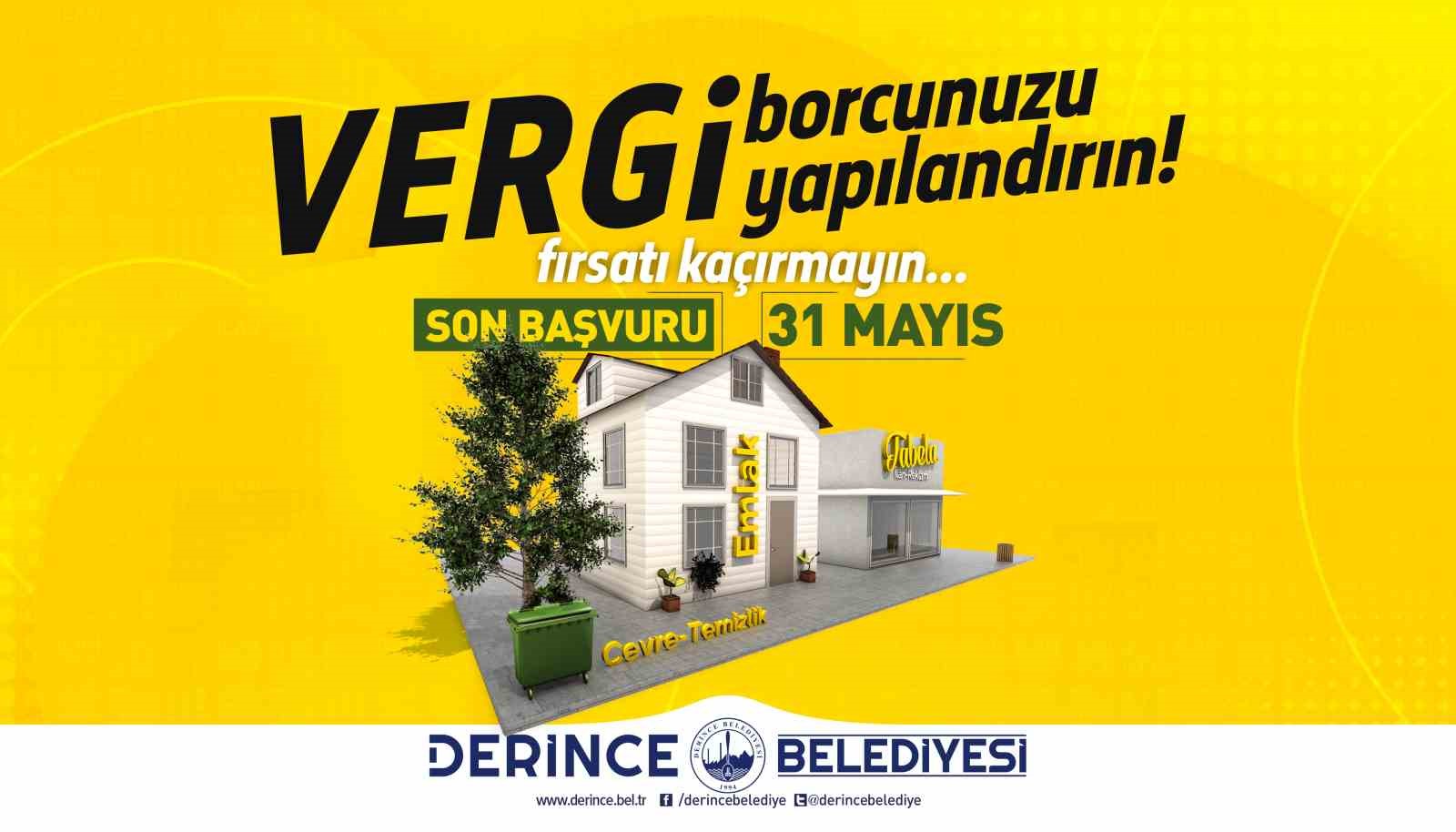 DERİNCE BELEDİYESİ'NDEN YAPILAN AÇIKLAMADA, 7440 SAYILI YAPILANDIRMA KANUNU ÇERÇEVESİNDEKİ BORÇ