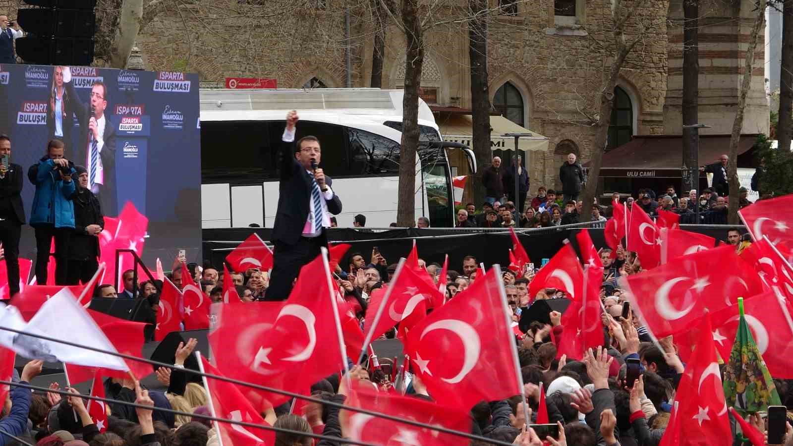 SEÇİM ÇALIŞMALARI ÇERÇEVESİNDE ISPARTA’YA GELEREK HALK BULUŞMASI GERÇEKLEŞTİREN İMAMOĞLU MUHARREM