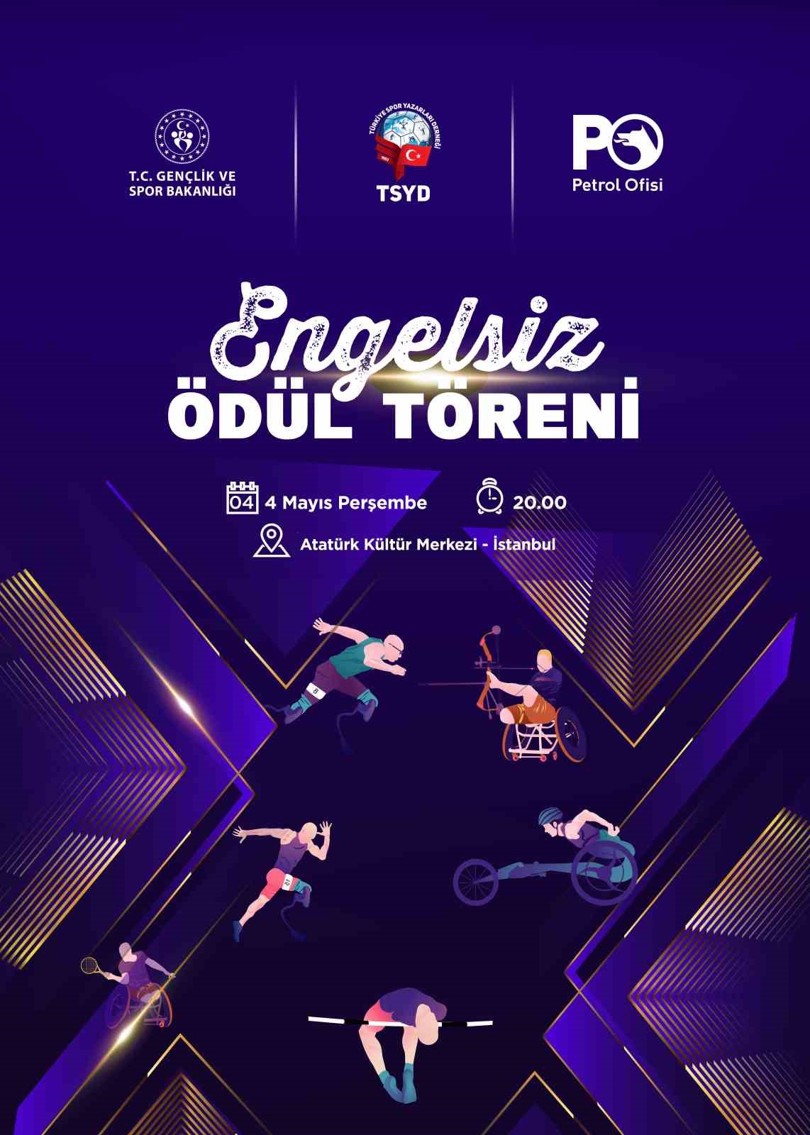 GENÇLİK VE SPOR BAKANLIĞI’NIN HİMAYESİNDE, TÜRKİYE SPOR YAZARLARI DERNEĞİ’NİN (TSYD)