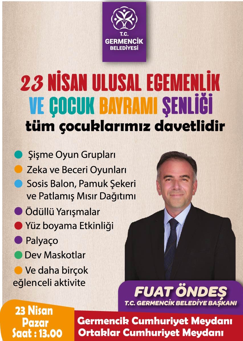 GERMENCİK BELEDİYESİ, DÜNYADA ÇOCUKLARA ARMAĞAN EDİLEN İLK VE TEK BAYRAM