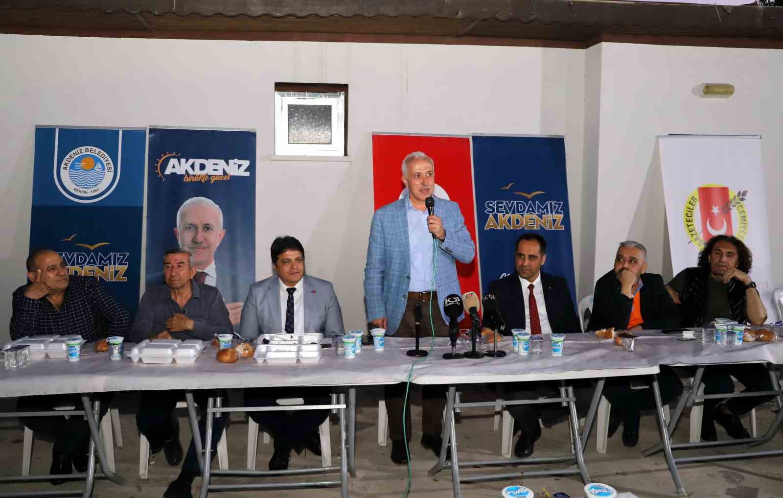 MERSİN'İN MERKEZ İLÇE AKDENİZ BELEDİYE BAŞKANI MUSTAFA GÜLTAK, MERSİN GAZETECİLER