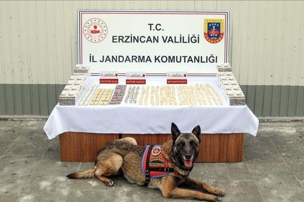 ERZİNCAN POLİSİNİN YAPTIĞI YOL UYGULAMASI SIRASINDA DURDURULAN OTOBÜSTE, UYUŞTURUCUYU MİDESİNE