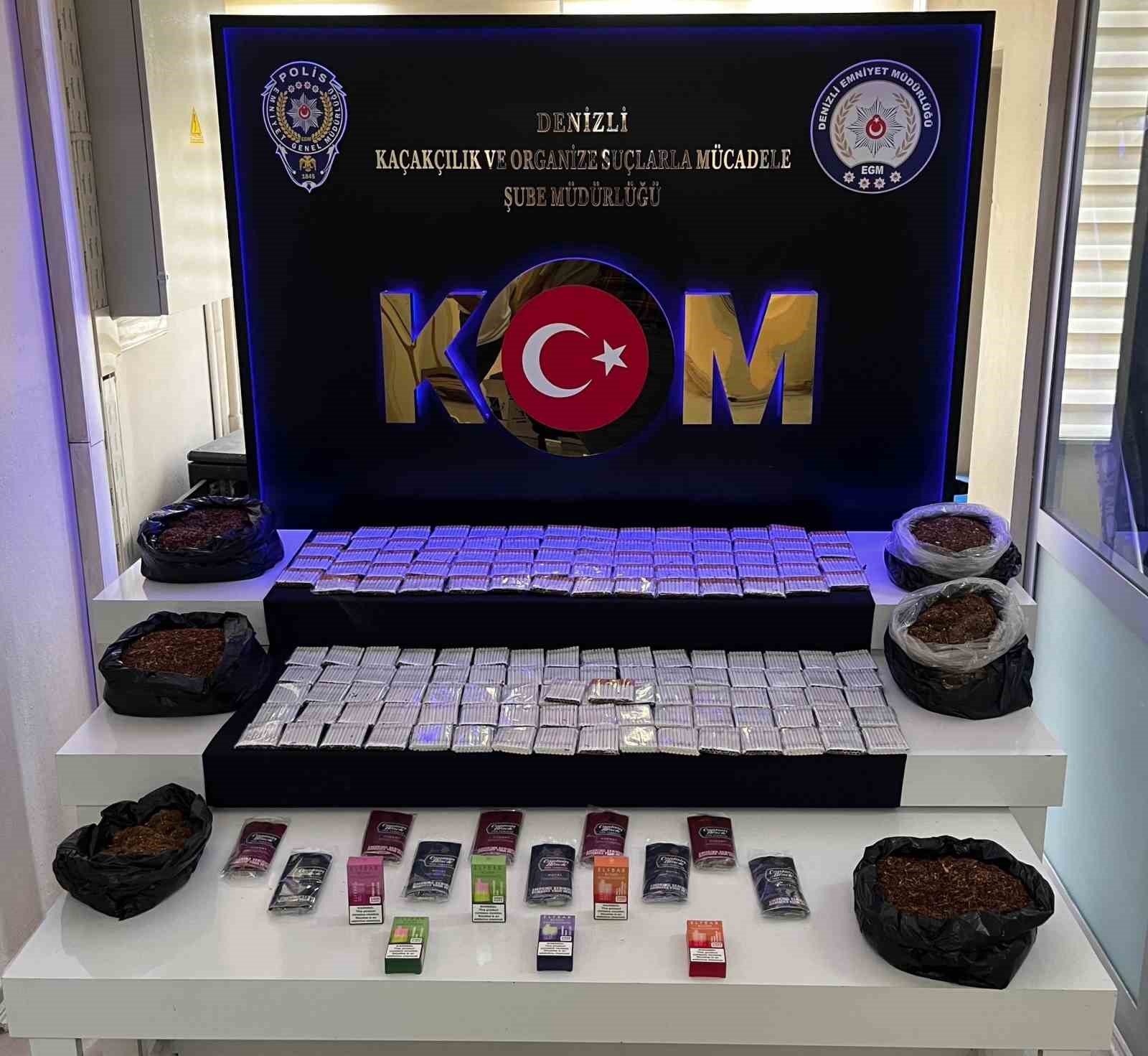 DENİZLİ’DE KAÇAKÇILIK YAPANLARA YÖNELİK BAŞLATILAN ÇALIŞMALAR ÇERÇEVESİNDE, YAKALANAN 4 ŞÜPHELİDEN