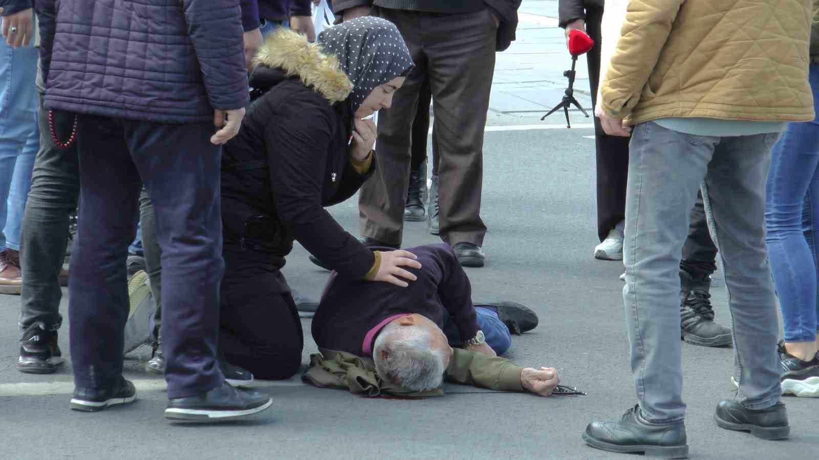 KAYSERİ’NİN MELİKGAZİ İLÇESİNDE KARŞIYA GEÇMEK İSTEYEN 80 YAŞINDAKİ YAŞLI ADAM,