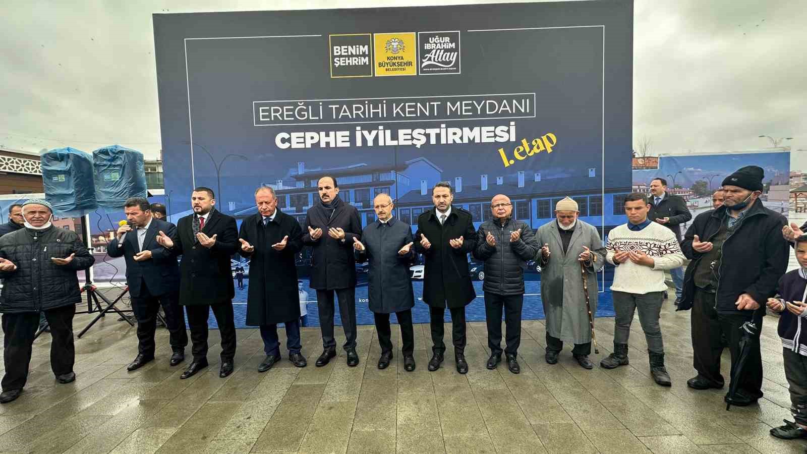KONYA BÜYÜKŞEHİR BELEDİYESİ, TARİHİ EREĞLİ KENT MEYDANI’NDA BULUNAN 100 DÜKKANIN