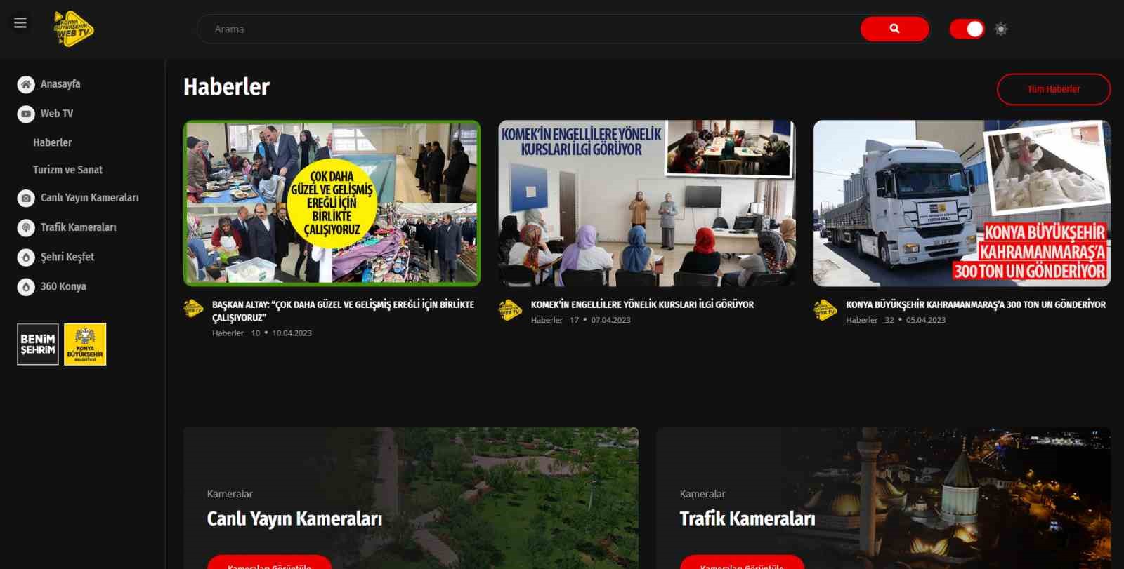 CANLI YAYIN KAMERALARI, TRAFİK DURUMU, CAZİBE MERKEZLERİ VE YATIRIM HABERLERİ