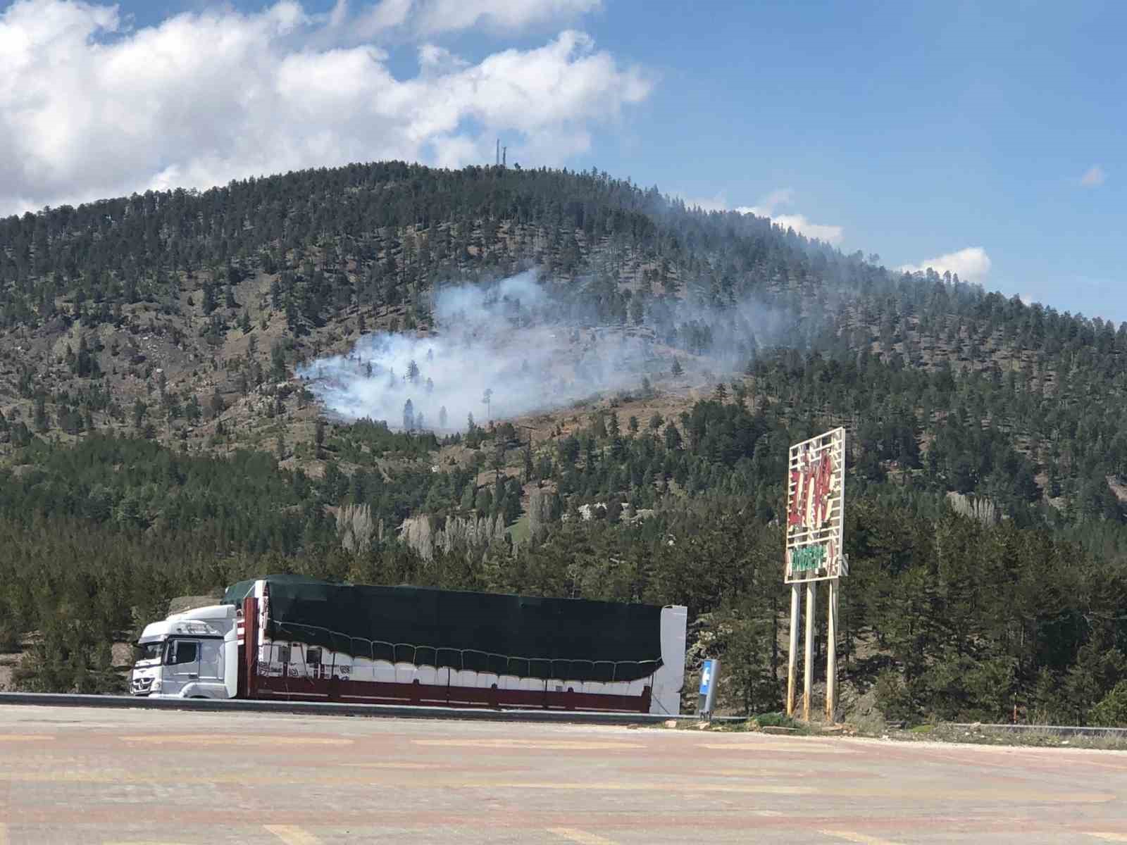 KONYA'NIN SEYDİŞEHİR İLÇESİNDE ORMANLIK ALANDA ÇIKAN YANGIN ŞİDDETLİ LODOS NEDENİYLE