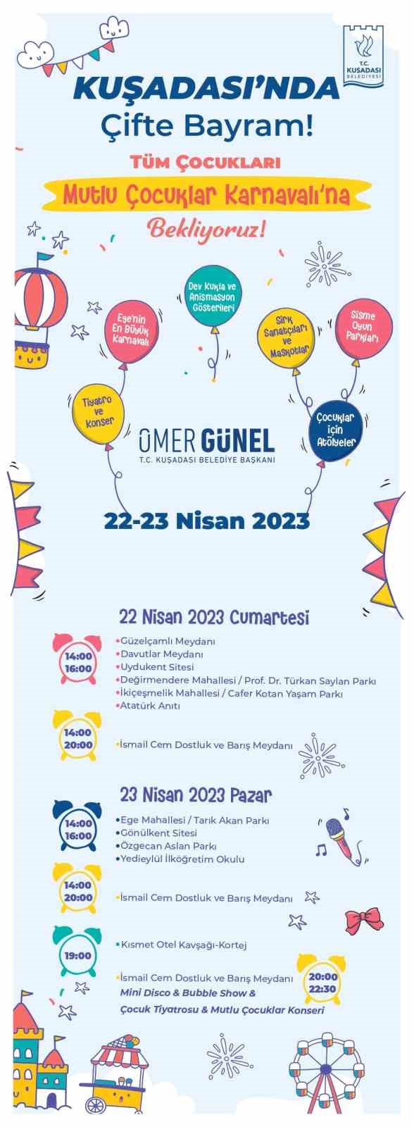KUŞADALI ÇOCUKLAR ÇİFTE BAYRAM YAPACAK KUŞADASI’NDA BAYRAM COŞKUSU MUTLU ÇOCUKLAR
