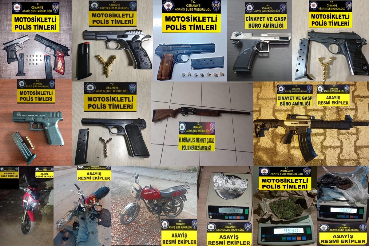 OSMANİYE'DE ÇEŞİTLİ SUÇLARDAN YAKALANAN 10 ŞÜPHELİ TUTUKLANDI