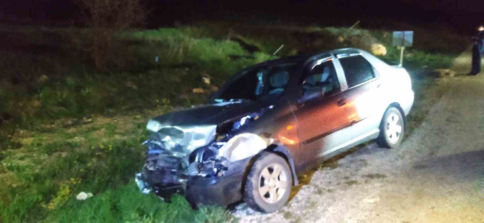 KASTAMONU’NUN DADAY İLÇESİNDE SEYİR HALİNDEKİ BİR ARACIN ÖNÜNE DOMUZ SÜRÜSÜ