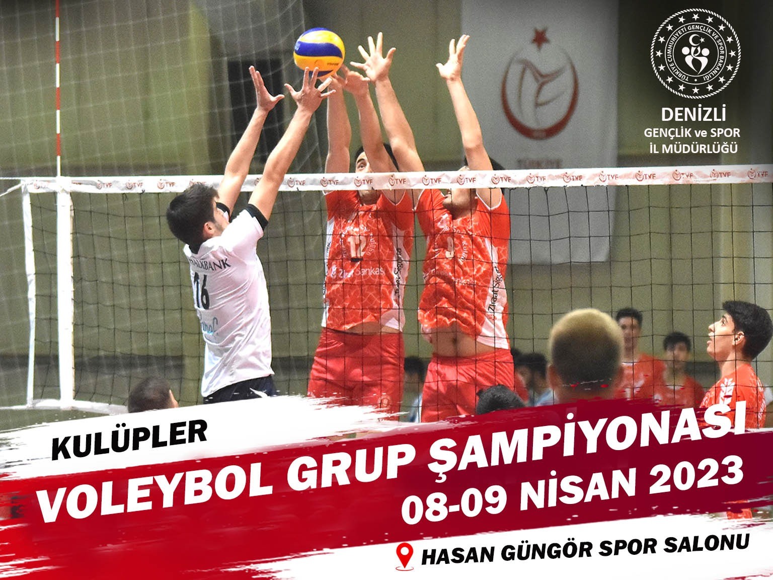 VOLEYBOL KÜÇÜK ERKEKLER GRUP MÜSABAKALARI, 08-09 NİSAN TARİHLERİNDE DENİZLİ’NİN EV