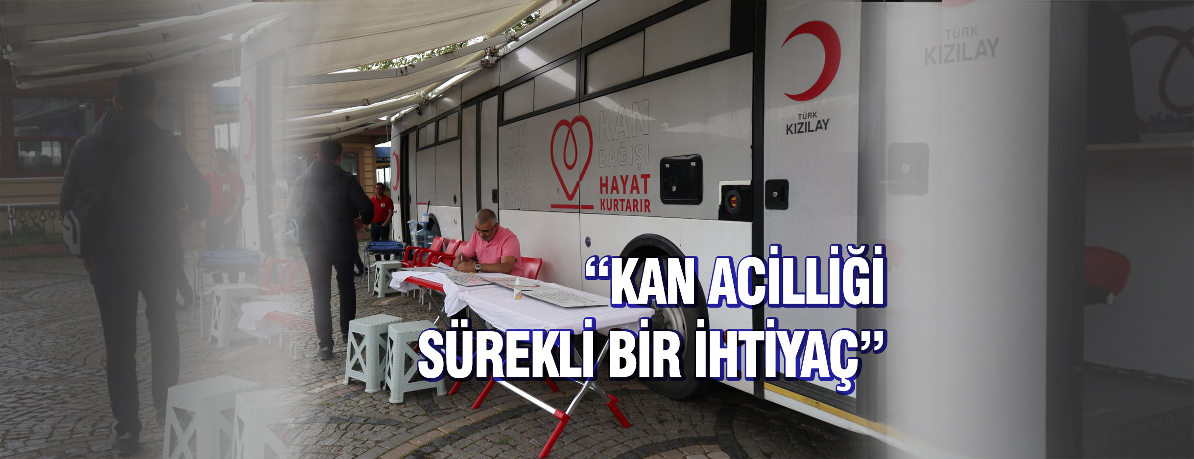 Kızılay aracına Bandırma’da her gün onlarca kişi kan bağışı yapmaya
