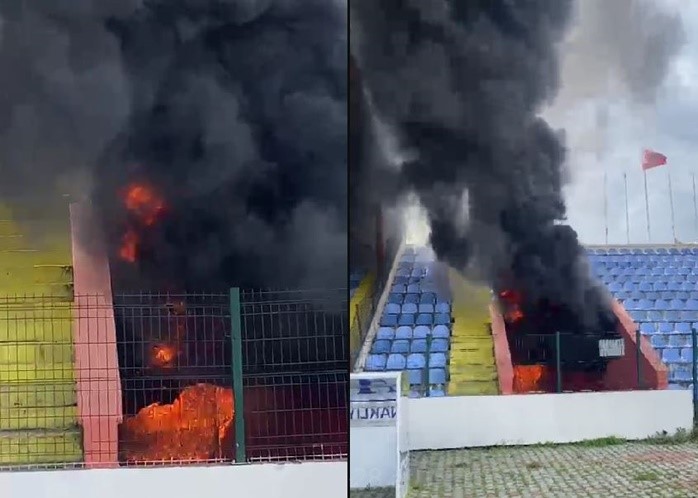 TEKİRDAĞ ÇORLU GENERAL BASRİ SARAN STADYUMU’NDA ÇIKAN YANGIN PANİĞE NEDEN
