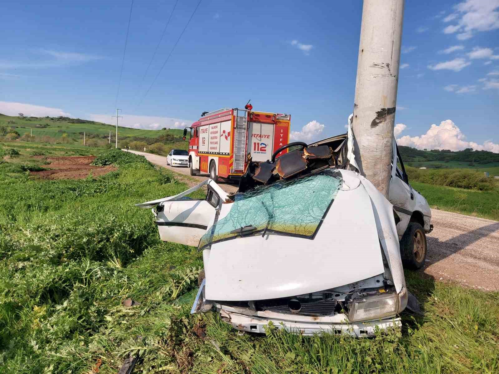 SUSURLUK'TA TRAFİK KAZASI MEYDANA GELDİ, 1 KİŞİ YARALANDI