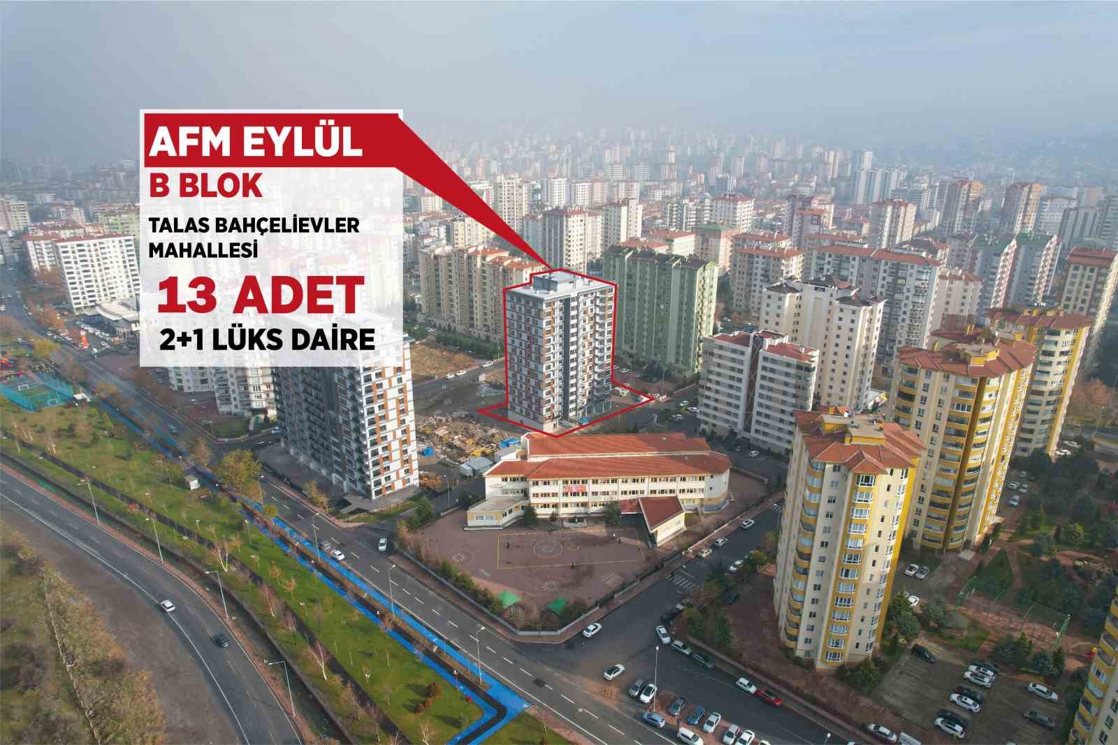 MÜLKİYETİ TALAS BELEDİYESİ’NE AİT 13 DAİRE, 1 KONUT ARSASI VE