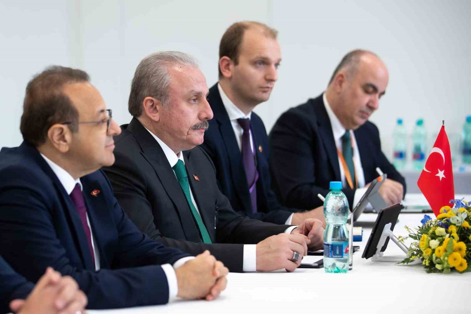 TBMM BAŞKANI MUSTAFA ŞENTOP, AB PARLAMENTO BAŞKANLARI ZİRVESİ İÇİN GELDİĞİ
