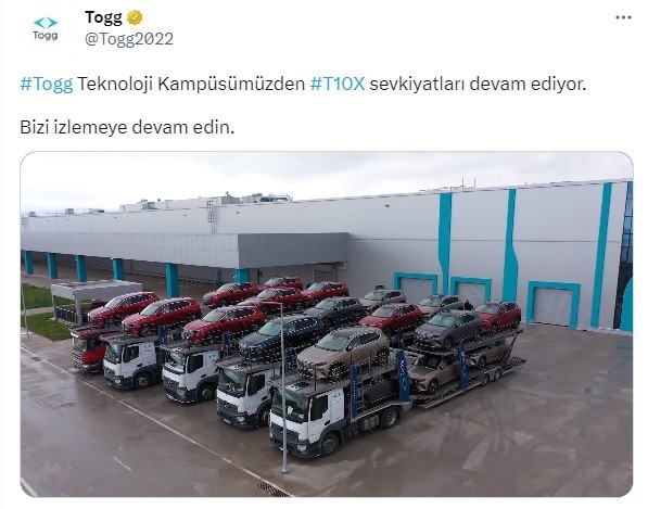 TÜRKİYE'NİN MİLLİ VE YERLİ OTOMOBİL TOGG, YAPTIĞI PAYLAŞIMDA AKILLI CİHAZLARIN