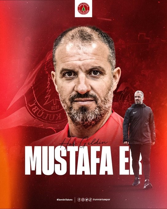 ÜMRANİYESPOR, TEKNİK DİREKTÖRLÜK GÖREVİNE MUSTAFA ER’İ GETİRDİĞİNİ AÇIKLADI.