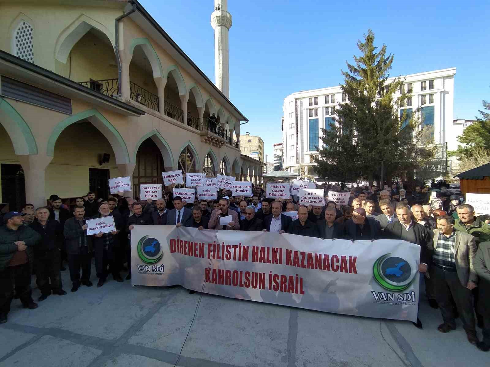 VAN SİVİL DAYANIŞMA İNİSİYATİFİ (VAN SDİ) ÖNCÜLÜĞÜNDE, İSRAİL'İN MESCİD-İ AKSA'YA