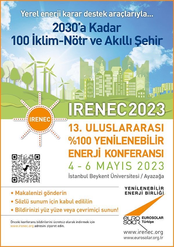 IRENEC 2023 13’ÜNCÜ ULUSLARARASI %100 YENİLENEBİLİR ENERJİ KONFERANSI, “YEREL ENERJİ