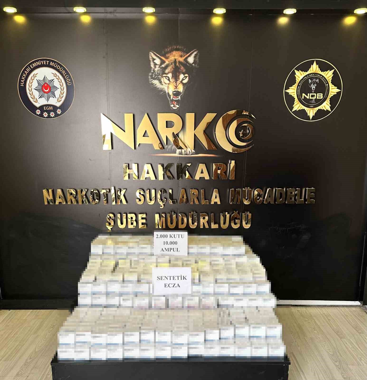 HAKKARİ'NİN  YÜKSEKOVA İLÇESİNDE BİR İŞ YERİ ARAMASINDA 2.000 ADET