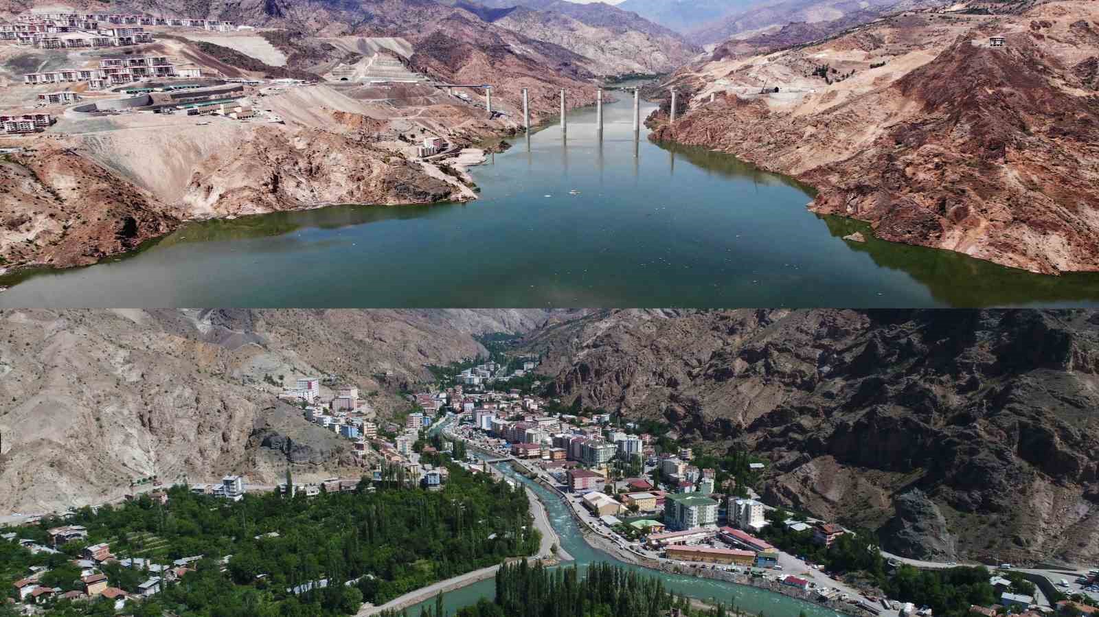 ARTVİN’DE SU TUTMA İŞLEMİ DEVAM EDEN YUSUFELİ BARAJI 125 METREYE