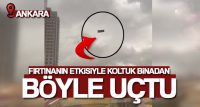 Ankara’da şiddetli yağış ve fırtına hayatı olumsuz etkiledi. Fırtınada bazı