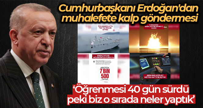 Cumhurbaşkanı Recep Tayyip Erdoğan, sosyal medya hesabından yaptığı paylaşımda 40
