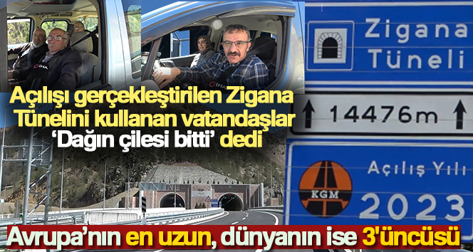 Açılışı gerçekleştirilen Zigana Tünelini kullanan vatandaşlar “Dağın çilesi bitti” dedi TÜRKİYE VE AVRUPA’NIN EN UZUN, DÜNYANIN İSE 3. EN UZUN