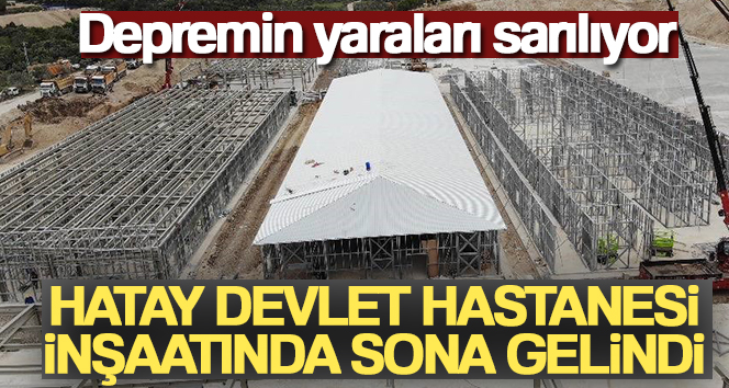 Hatay Defne Devlet Hastanesi inşaatında sona gelindi HATAY’DA KISA SÜRE SONRA TAMAMLANMASI HEDEFLENEN DEFNE DEVLET HASTANESİ'NİN ÇATI