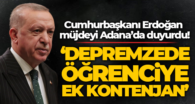 CUMHURBAŞKANI ERDOĞAN ADANALILARLA BULUŞTU. ERDOĞAN, ÜNİVERSİTEYE YENİ GEÇECEK ÖĞRENCİLERE MÜJDELER