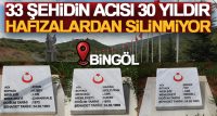 Bingöl’de 24 Mayıs 1993’te bölücü terör örgütü tarafından 33 askerin