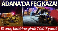 Adana’nın Pozantı ilçesinde otoyolda 13 aracın karıştığı zincirleme trafik kazasında