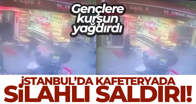 Kağıthane’de bir saldırgan kafeteryanın kapısında duran iki gence kurşun yağdırdı.