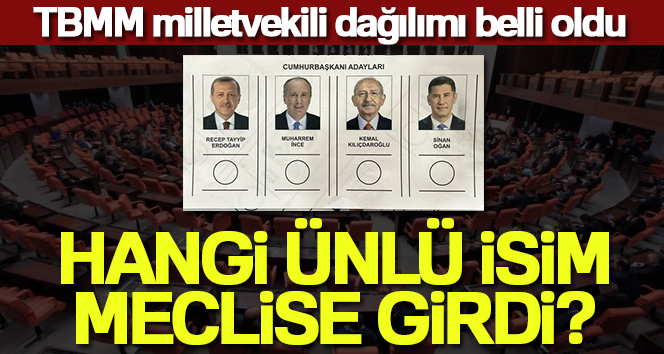 Seçimlerin ardından resmi olmayan sonuçlara göre Türkiye Büyük Millet Meclisi’ndeki