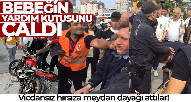 Şişli’de SMA’lı bebeğinin tedavisi için para toplayan babanın standındaki yardım